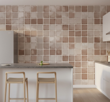 Tile wallpaper ceramic square design - TenStickers