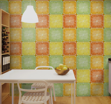 Tile wallpaper geometric tile design - TenStickers