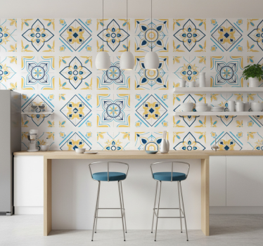 Tile wallpaper geometric tile designs - TenStickers