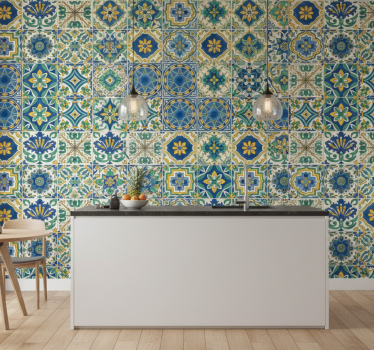 Tile wallpaper mediterranean style - TenStickers