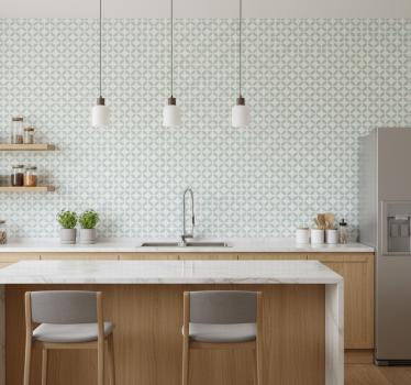 Tile wallpaper with circular patterned design - TenStickers