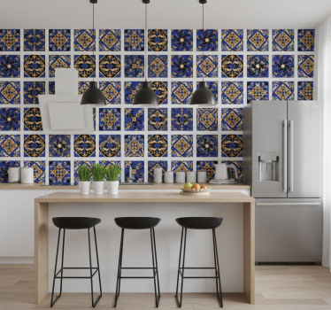 Tile wallpaper with decorative tiles - TenStickers