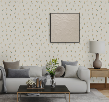 Yellow Daisies Front Room Wallpaper Decor - TenStickers